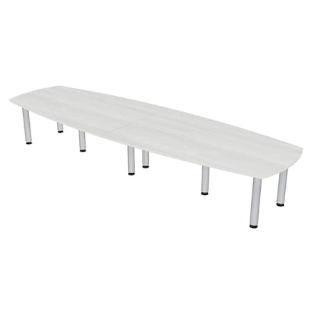 Skutchi Designs 45 in W, 120 in L, 29 in H, Engineered Wood Top, White HAR-ABOT-46119-PT-WC